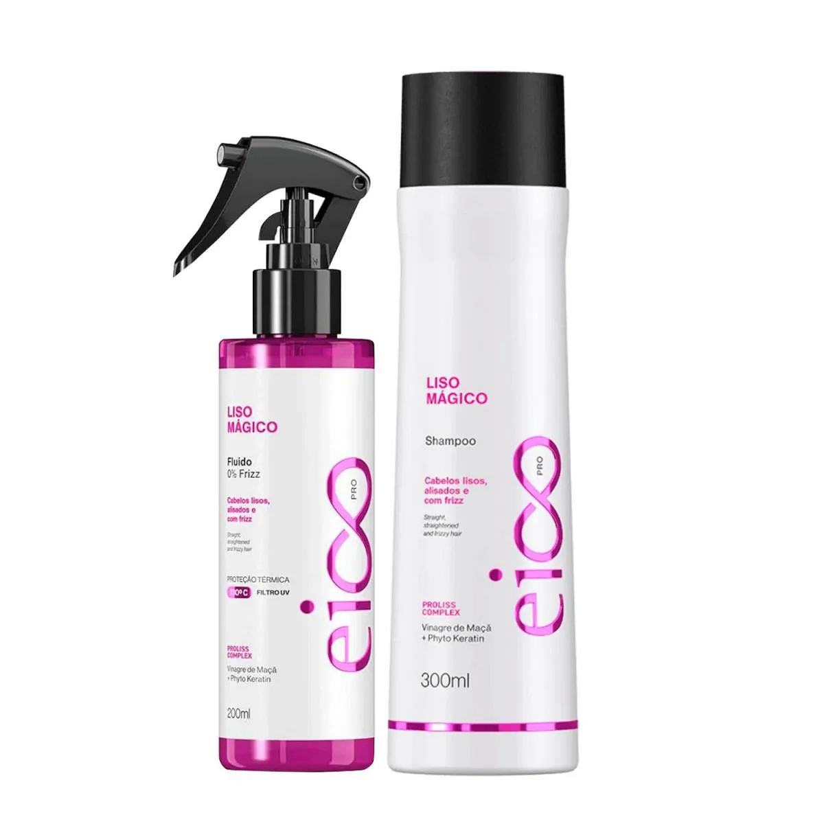 KIT EICO PRO LISO MáGICO - SHAMPOO 300ML + FLUIDO 200ML