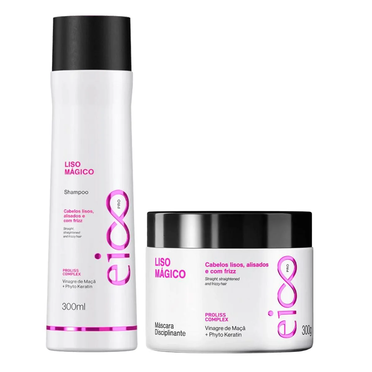KIT EICO PRO LISO MáGICO - SHAMPOO 300ML + MáSCARA 300G