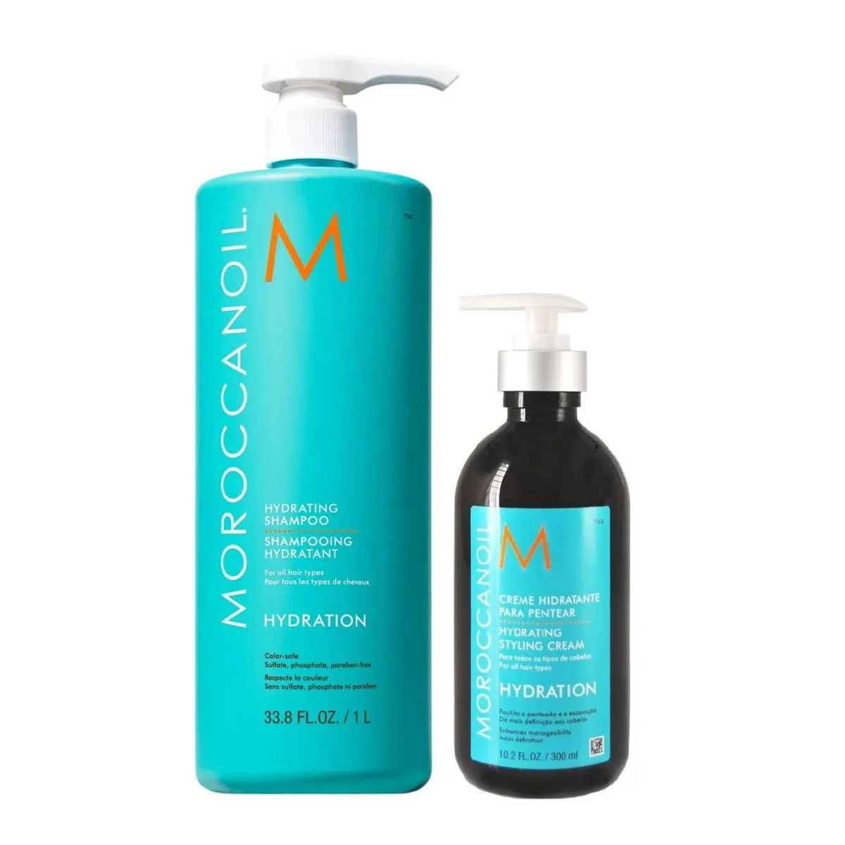 KIT MOROCCANOIL HYDRATING - SHAMPOO 1L + STYLING CREAM 300ML
