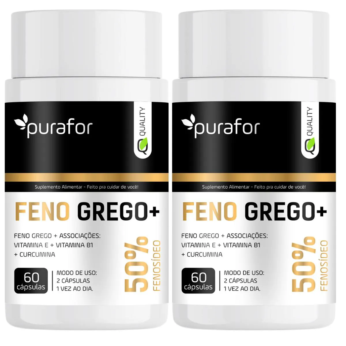 2 FENO GREGO 60CAPS - PURAFOR QUALITY Neutro