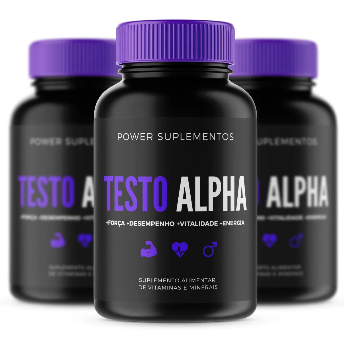 3X TESTO ALPHA TESTO UP BOOSTER P/ HOMENS ORIGINAL ZMA 90 CAPS Neutro