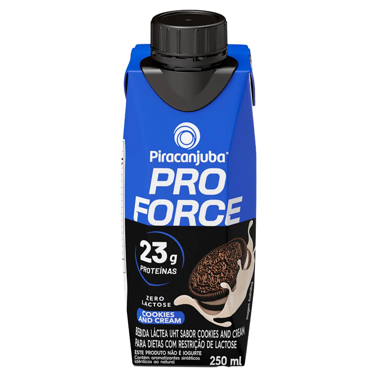 Bebida Proteica Piracanjuba ProForce Cookies and Cream 23g Proteínas Zero Lactose 250ml