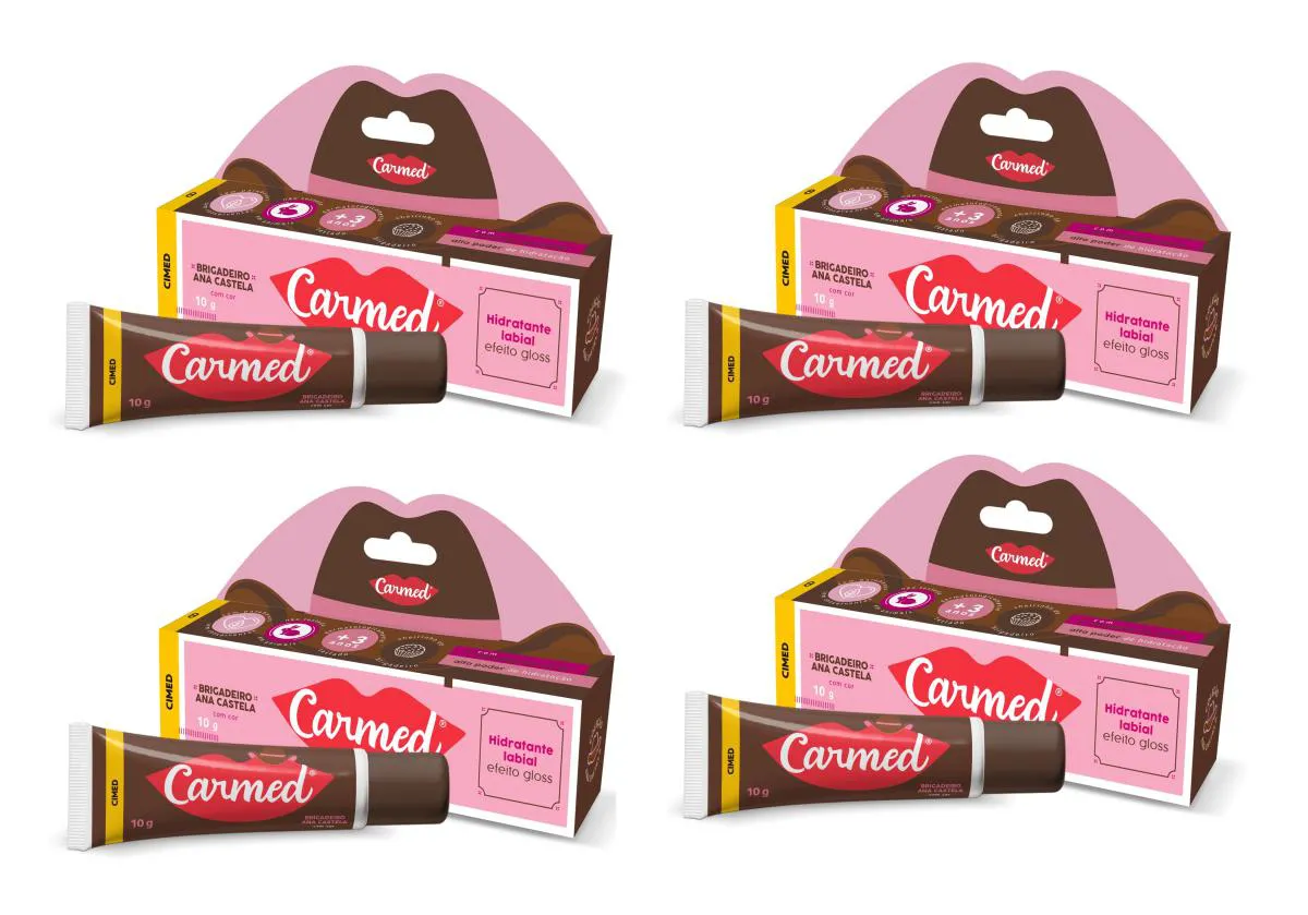 KIT 4 CARMED BRIGADEIRO ANA CASTELA HIDRATANTE LABIAL 10G