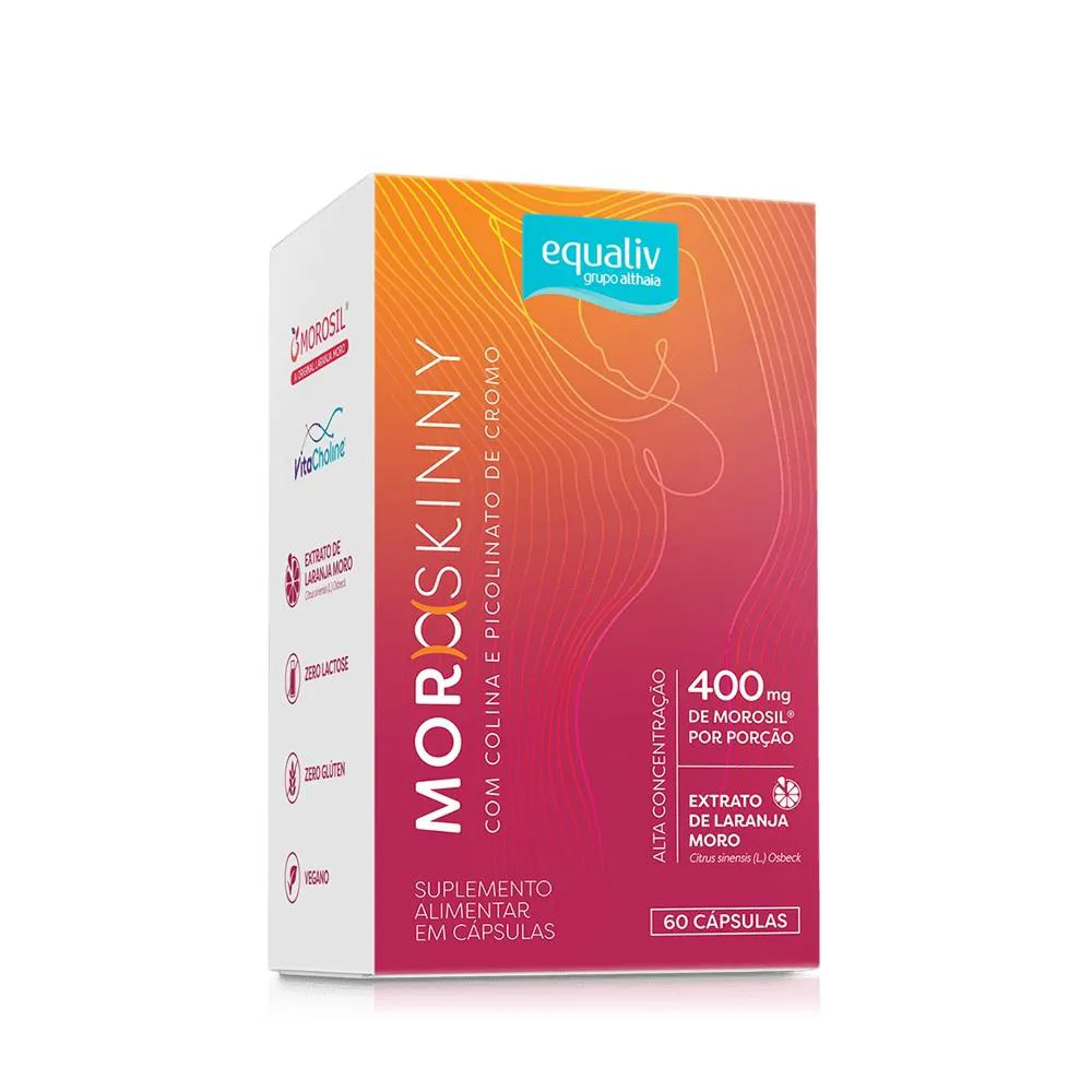 KIT 4 SUPLEMENTO EQUALIV MORO SKINNY LARANJA MORO 60CPS
