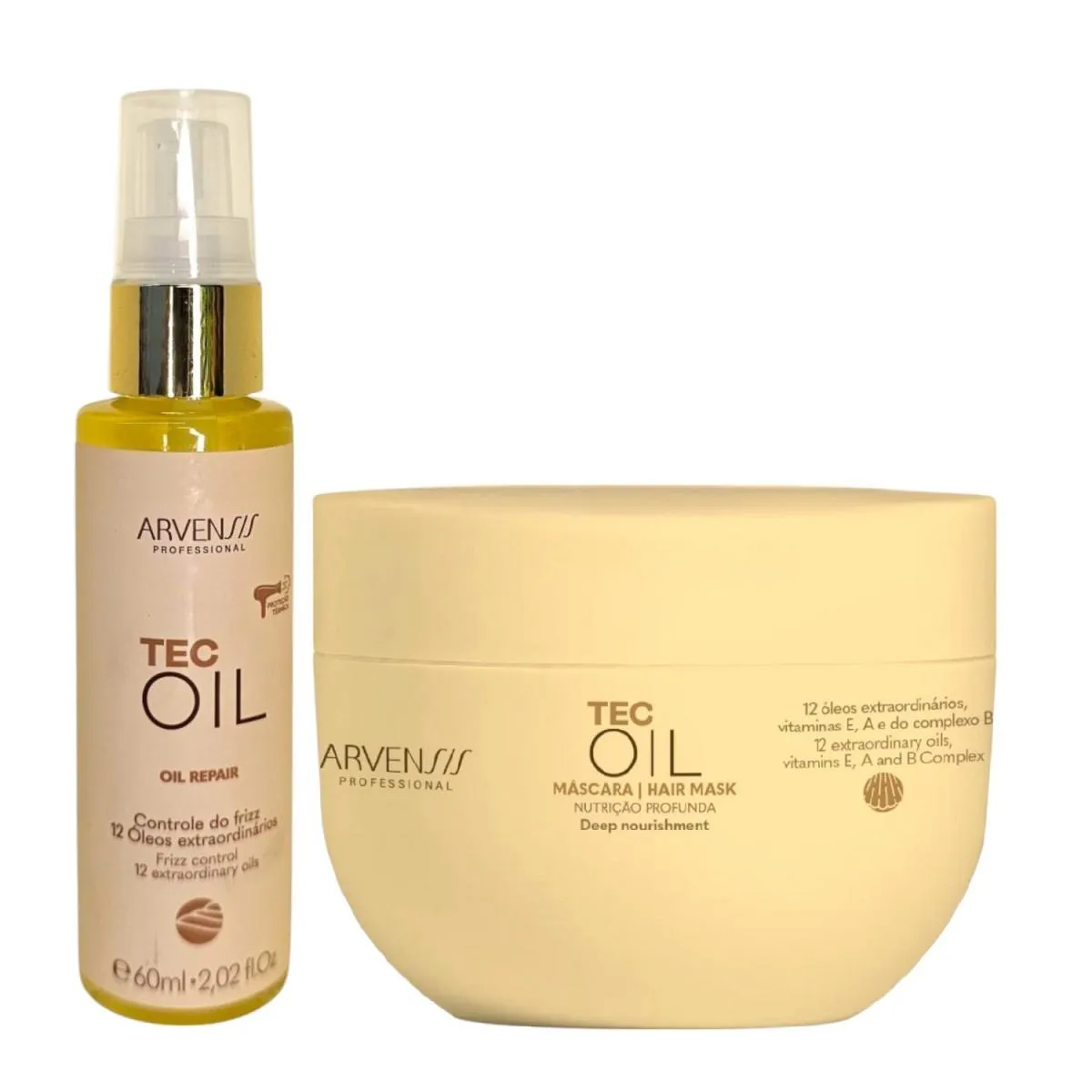 KIT ARVENSIS TEC OIL - MáSCARA 250G + ÓLEO REPARADOR 60ML
