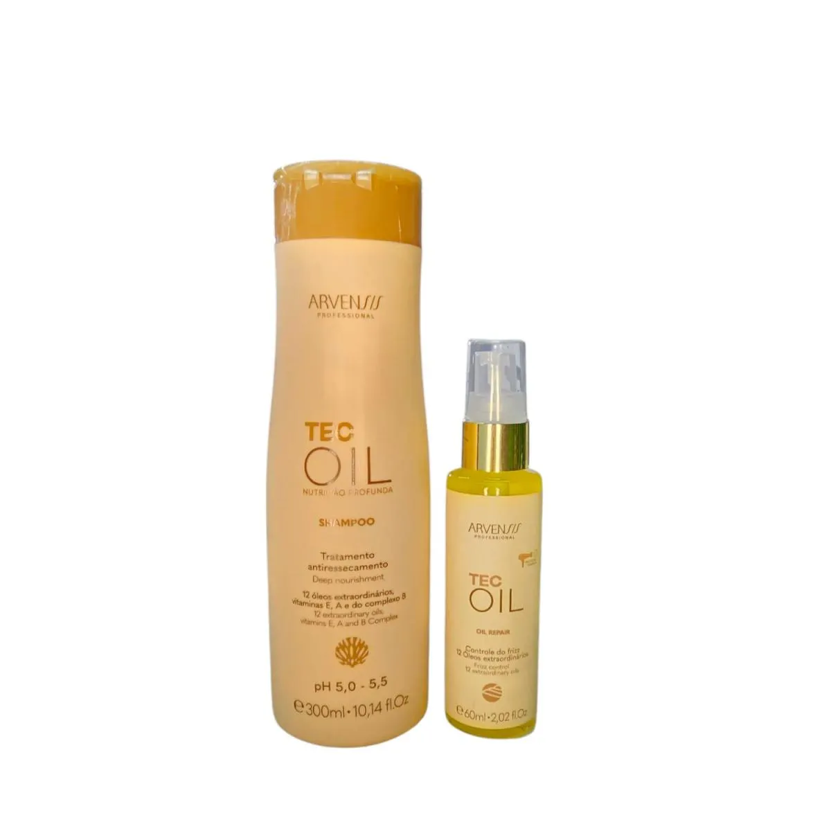 KIT ARVENSIS TEC OIL - SHAMPOO 300ML + ÓLEO REPARADOR 60ML