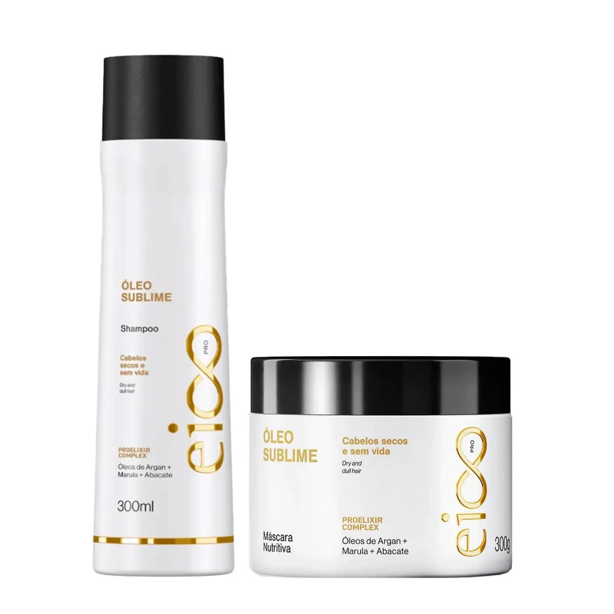 KIT EICO PRO ÓLEO SUBLIME - SHAMPOO 300ML + MáSCARA 300G