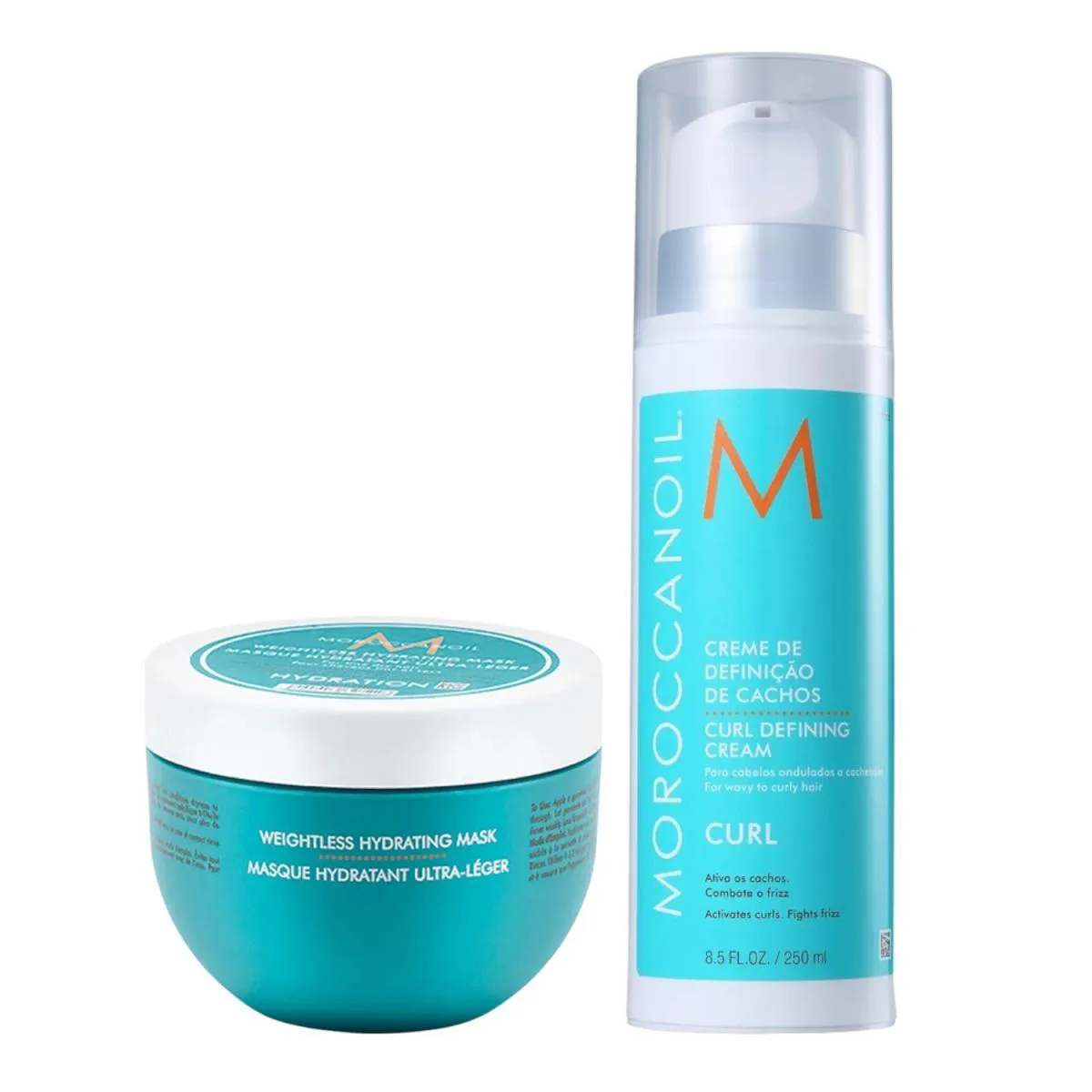 KIT MOROCCANOIL - CURL DEFINING 250ML + MáSCARA HYDRATION WEIGHTLESS 250ML