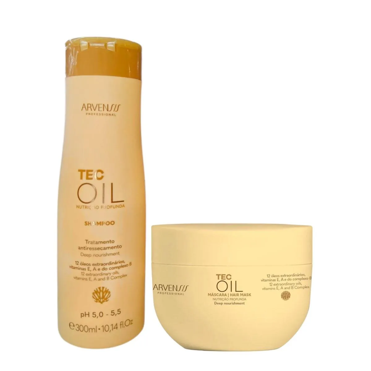  KIT ARVENSIS TEC OIL - SHAMPOO 300ML + MáSCARA 250G