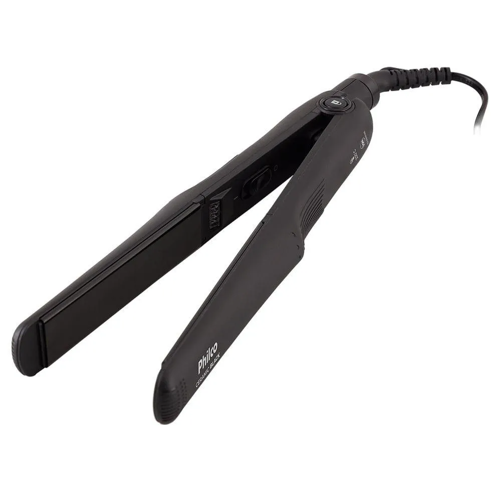 CHAPA ALISADORA PHILCO CERAMIC BLACK PPR08, ATé 230°C, PRETO, BIVOLT 330