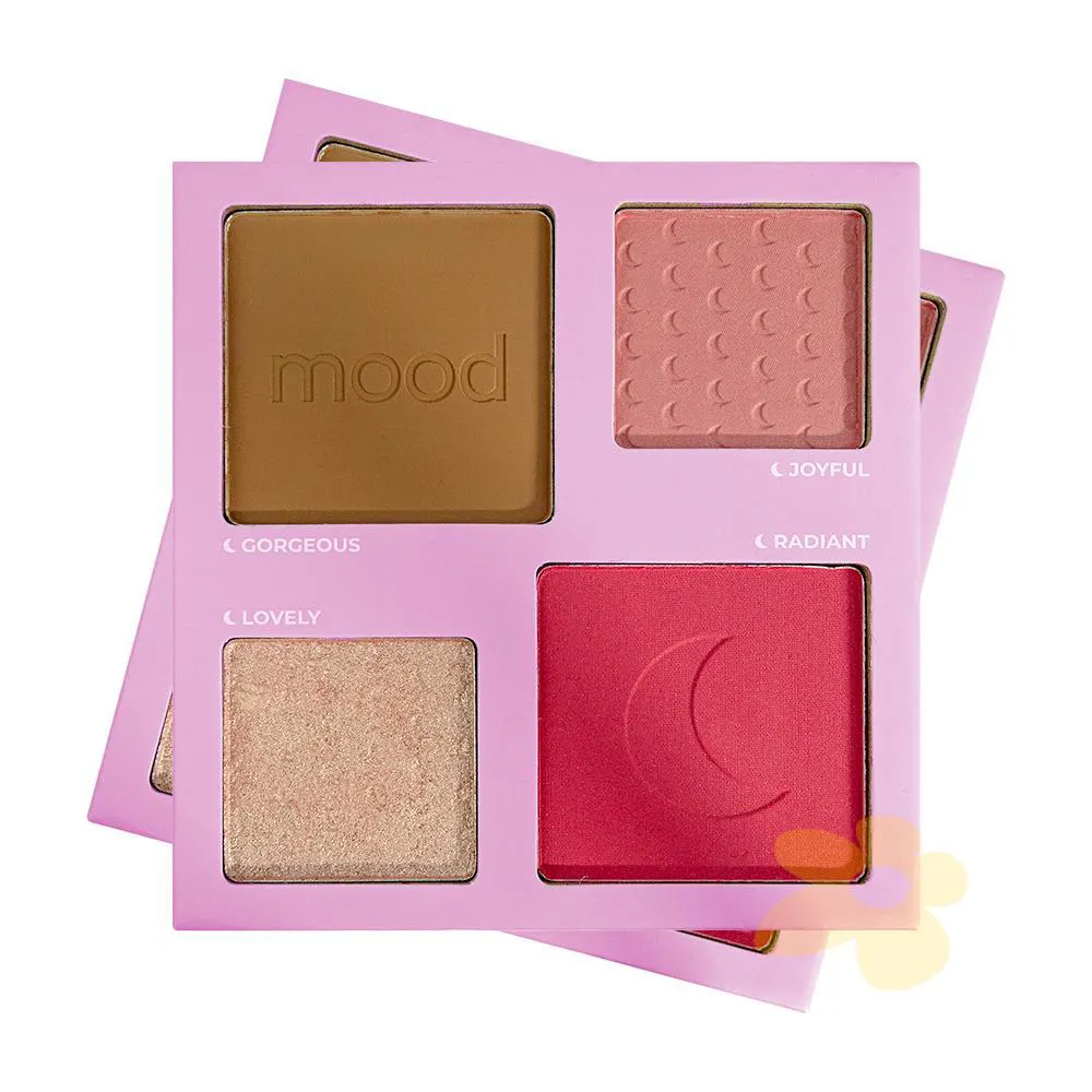 PALETA DE BLUSH, CONTORNO E ILUMINADOR MOOD - RUBY ROSE 01