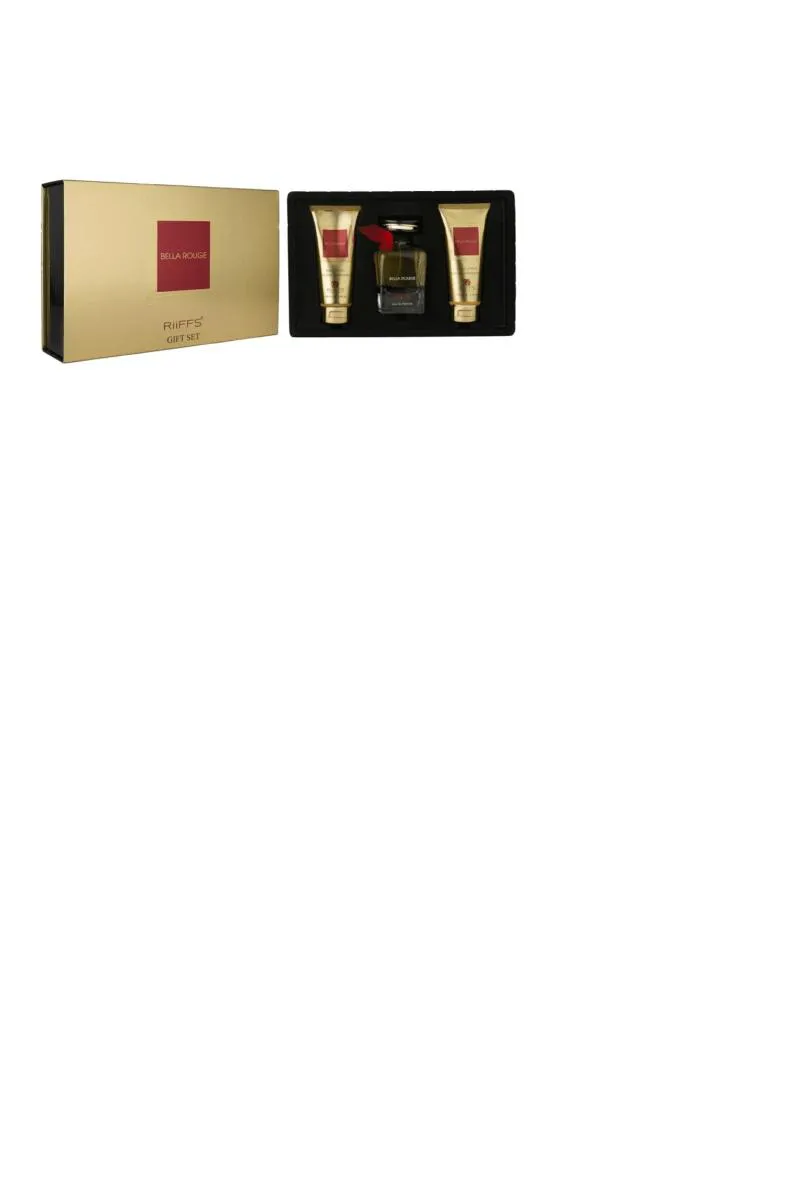 KIT RIIFFS BELLA ROUGE EDP 100ML + SHOWER GEL 100ML + BODY LOTION 100ML