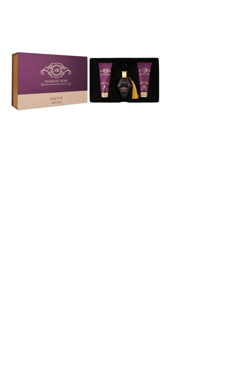 KIT RIIFFS MAJESTIC ROSE EDP 100ML + SHOWER GEL 100ML + BODY LOTION 100ML