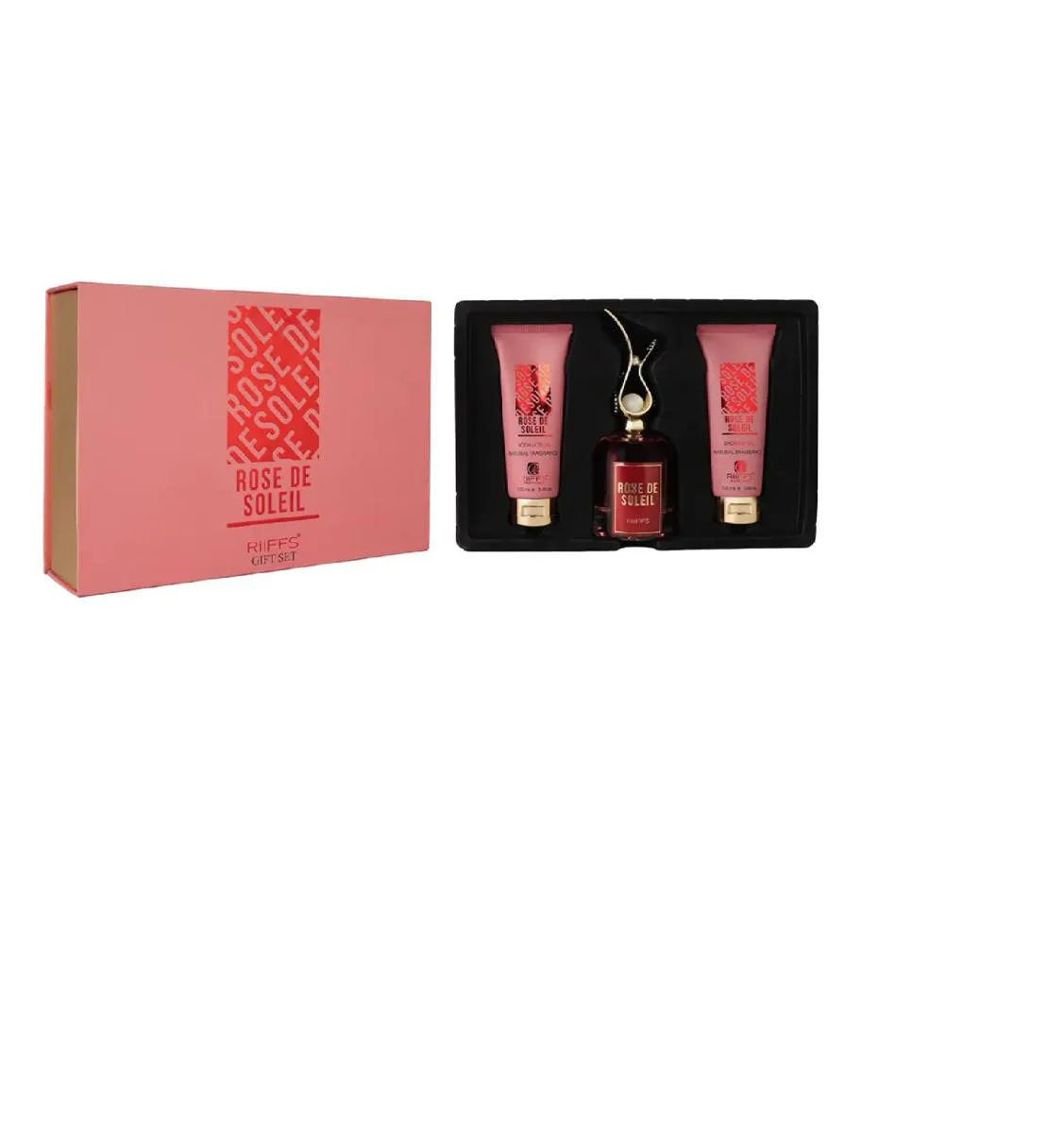 KIT RIIFFS ROSE DE SOLEIL FOR WOMEN EDP 100ML + SHOWER GEL 100ML + BODY LOTION 100ML