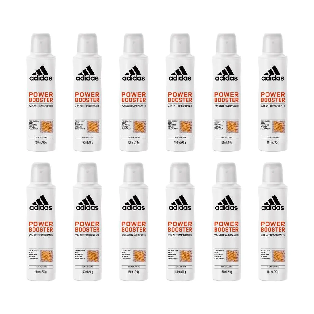 DESODORANTE AERO ADIDAS 150ML FEM POWER BOOSTER - KIT C/12UN