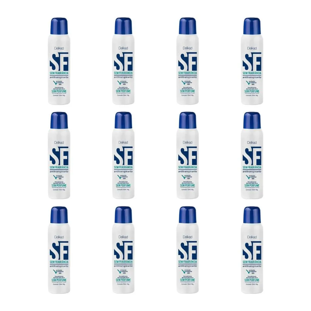 DESODORANTE AERO DELIKAD SEM PERFUME 150ML-KIT C/12UN