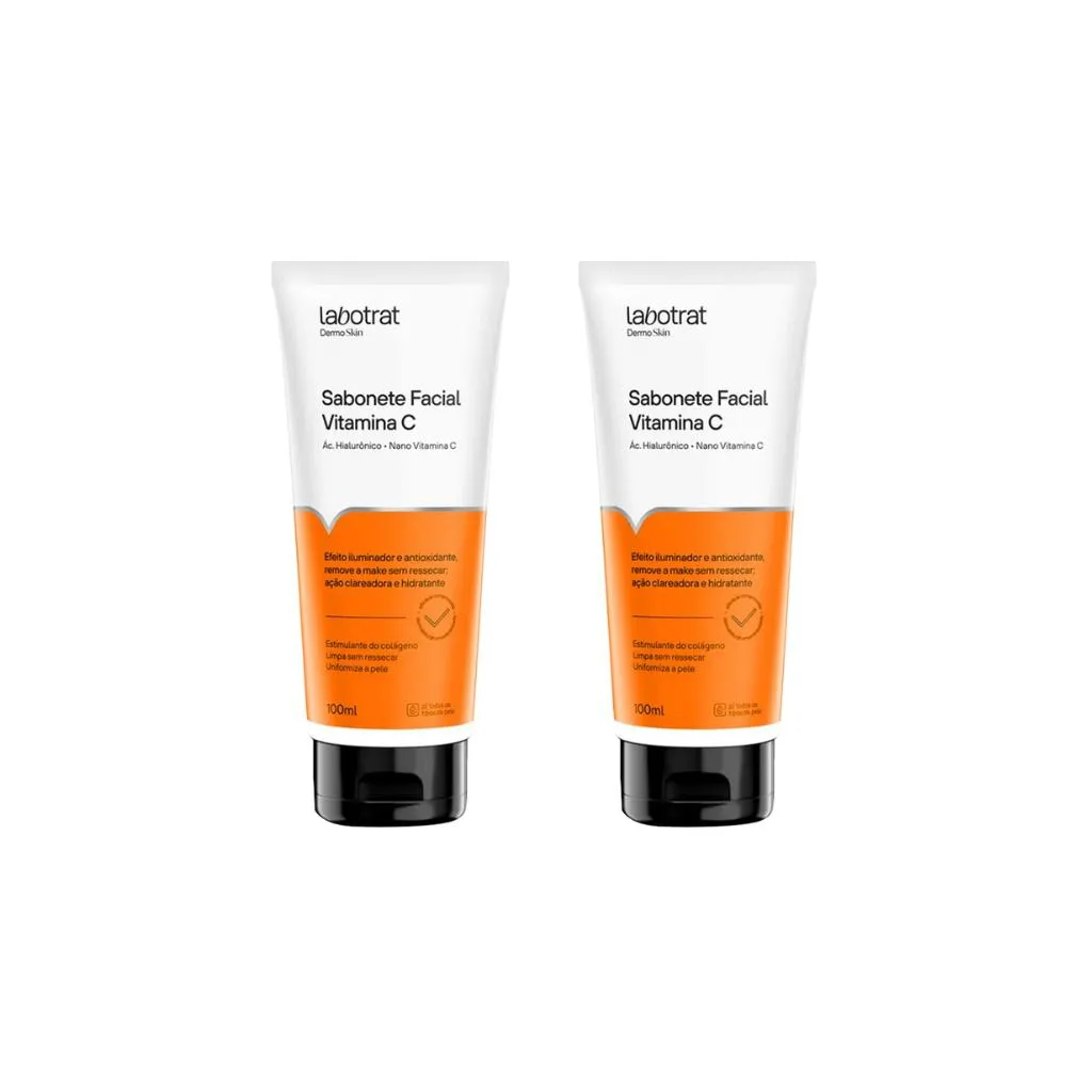 SABONETE FACIAL LABOTRAT LIQUIDO 100ML VITAMINA C - 2UN