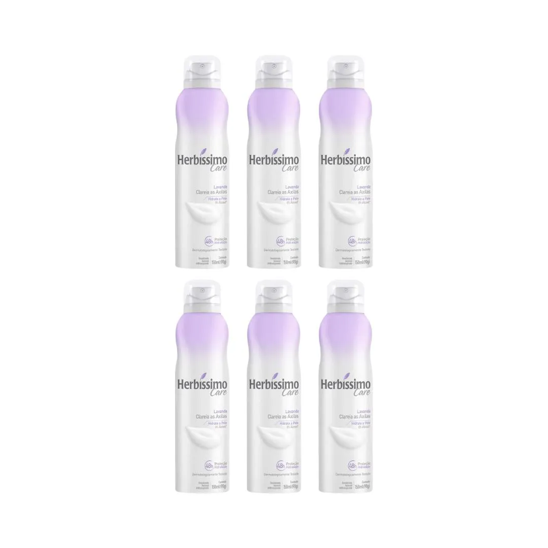 DESODORANTE AERO HERBíSSIMO CARE LAVANDA 150ML - KIT C/6UN