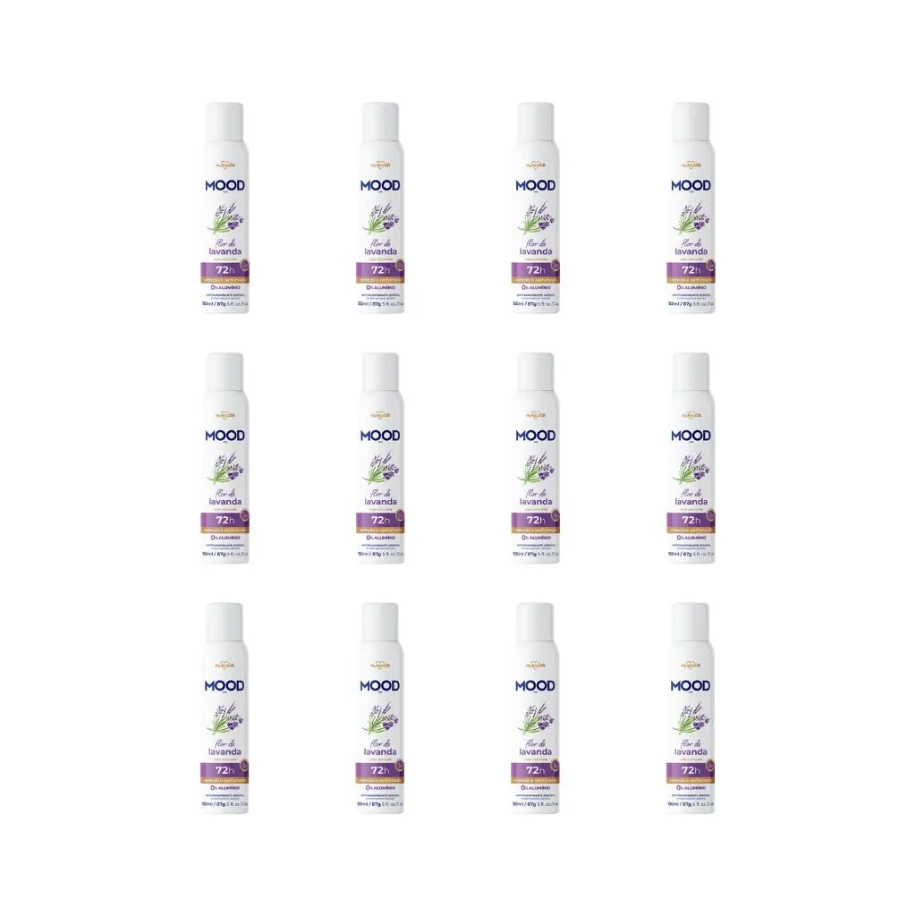 DESODORANTE AERO MOOD 150ML 0% ALUMINIO FLOR DE LAVANDA-12UN