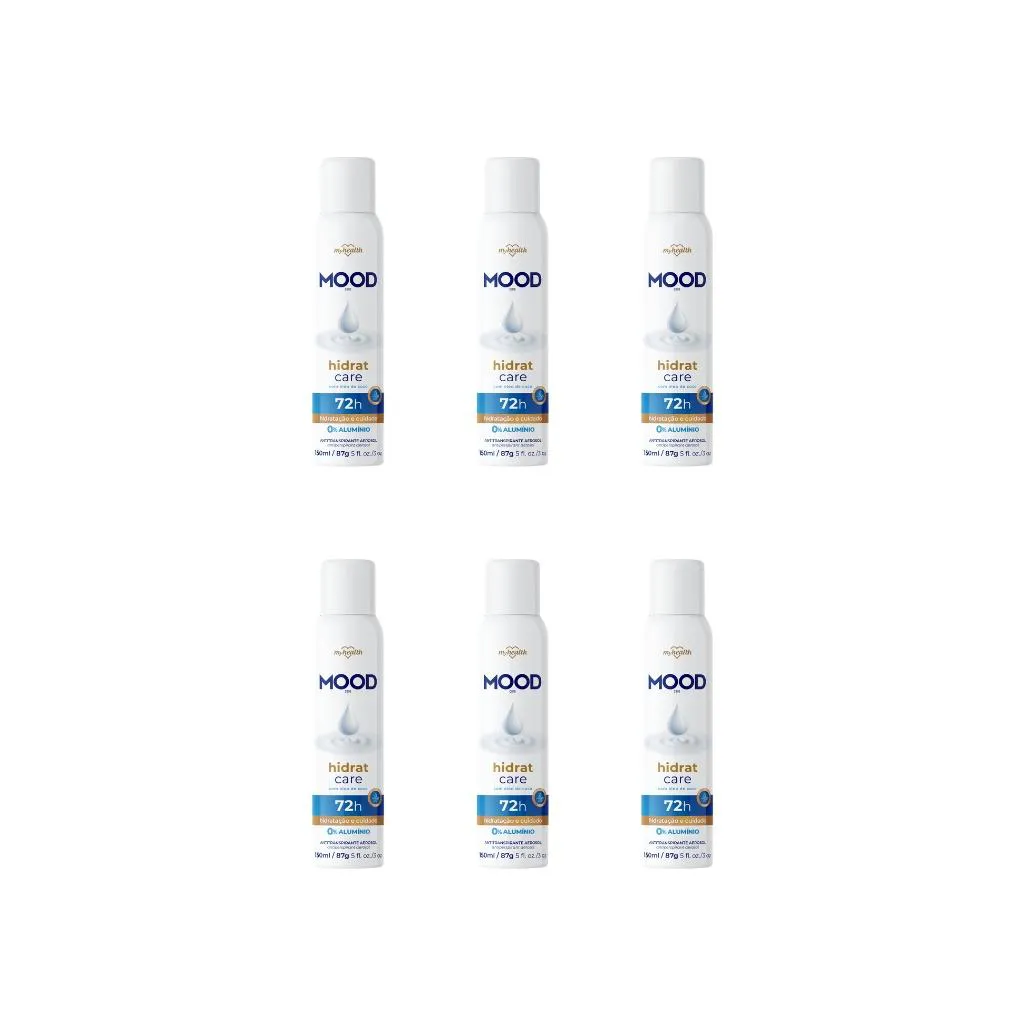DESODORANTE AERO MOOD 150ML 0% ALUMINIO HIDRAT CARE-6UN