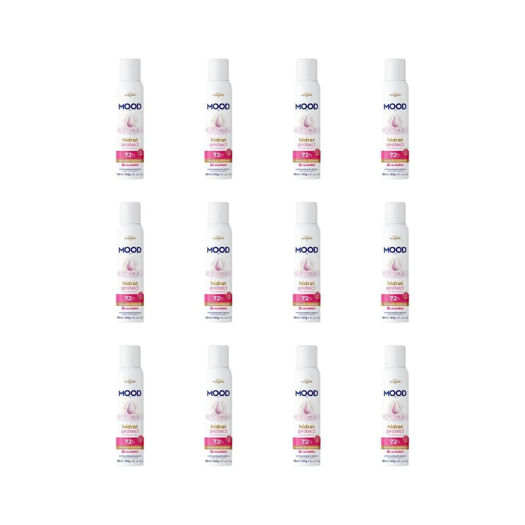 DESODORANTE AERO MOOD 150ML 0% ALUMINIO HIDRAT PROTEC-12UN