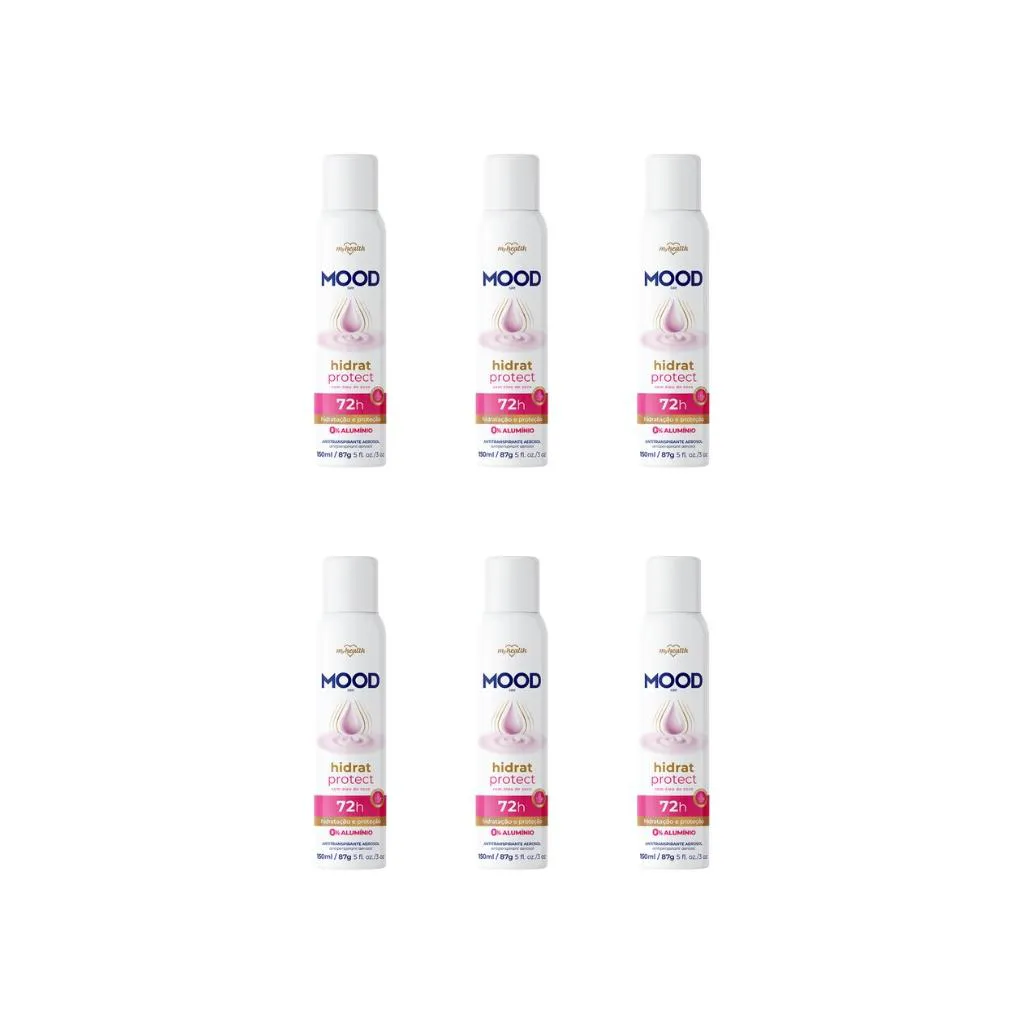 DESODORANTE AERO MOOD 150ML 0% ALUMINIO HIDRAT PROTEC-6UN