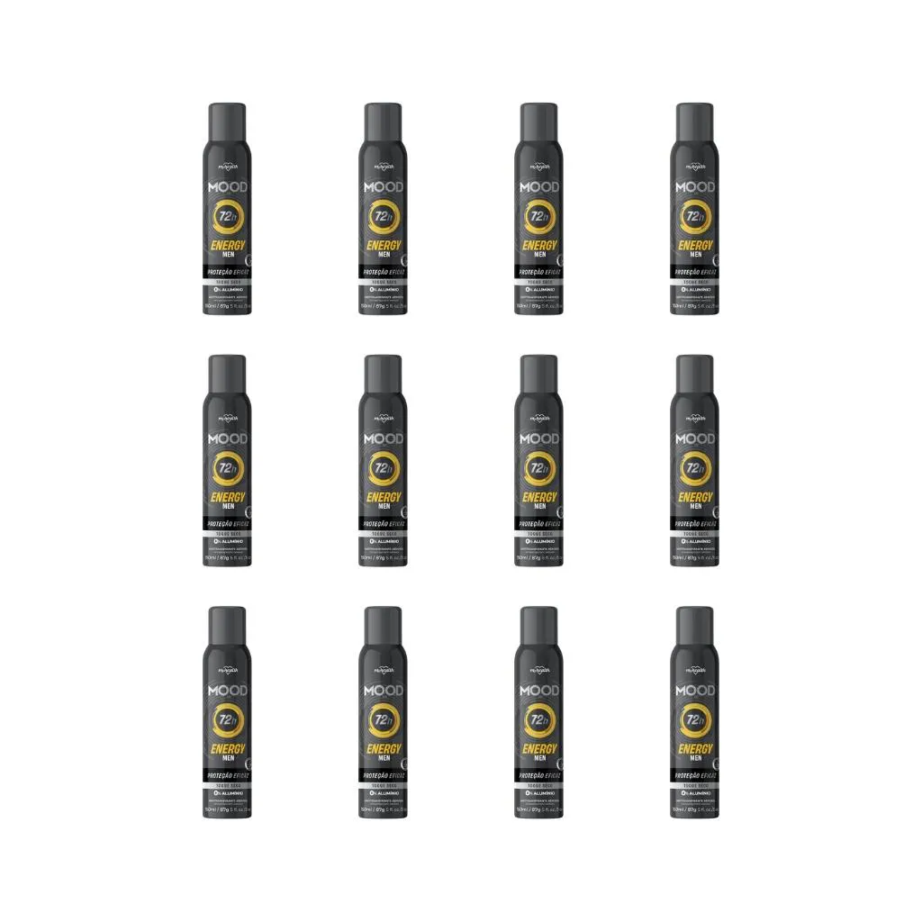 DESODORANTE AERO MOOD 150ML 0% ALUMINIO MEN ENERGY-12UN