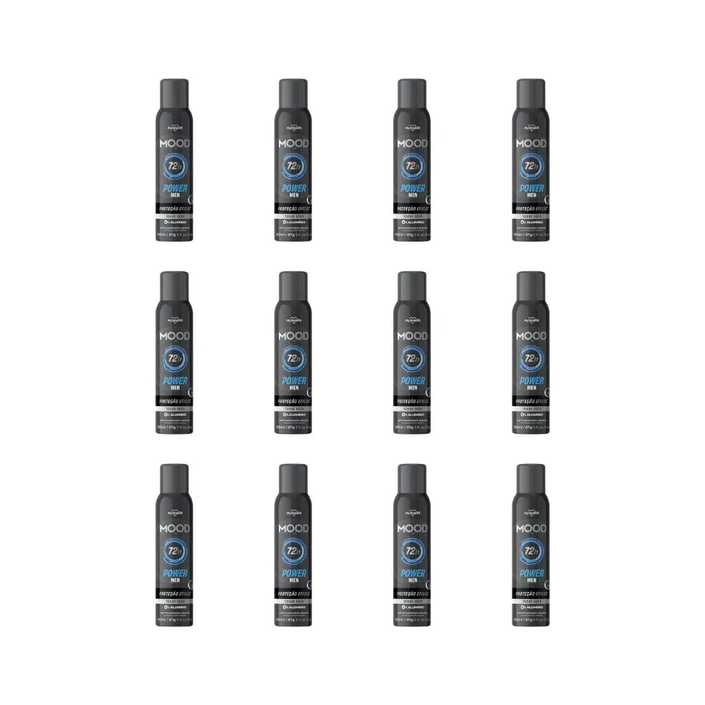 DESODORANTE AERO MOOD 150ML 0% ALUMINIO MEN POWER-12UN