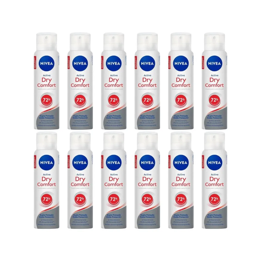 DESODORANTE AERO NIVEA 200ML FEM DRY COMFORT - KIT C/12UN