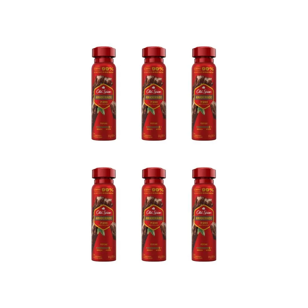 DESODORANTE AERO OLD SPICE 150ML AMADEIRADO 72HS - KIT C/6UN