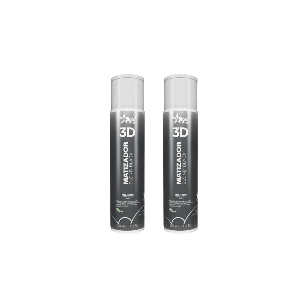 MATIZADOR GLOSS MAGIC COLOR 300ML BLOND BLACK-KIT C/2UN