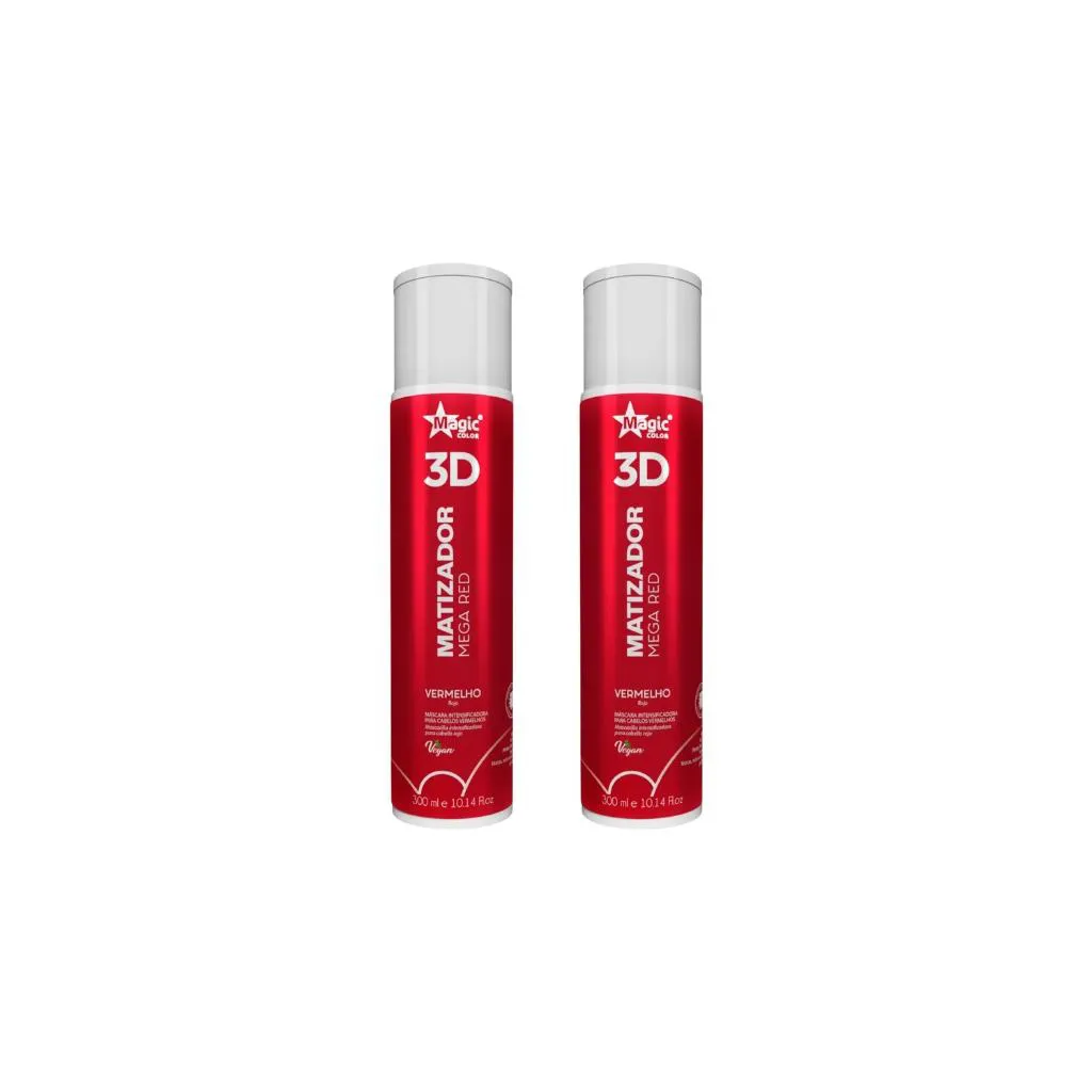MATIZADOR GLOSS MAGIC COLOR 300ML MEGA RED-KIT C/2UN