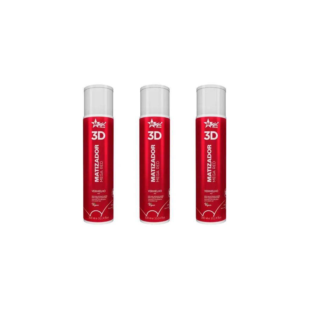 MATIZADOR GLOSS MAGIC COLOR 300ML MEGA RED-KIT C/3UN