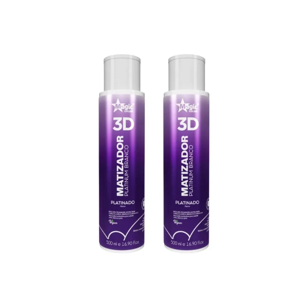 MATIZADOR GLOSS MAGIC COLOR 500ML PLATINUM BRANCO - 2UN