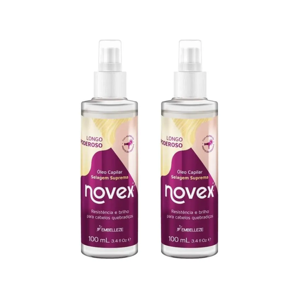 OLEO CAPILAR NOVEX 100ML LONGO PODEROSO - KIT C/ 2UN