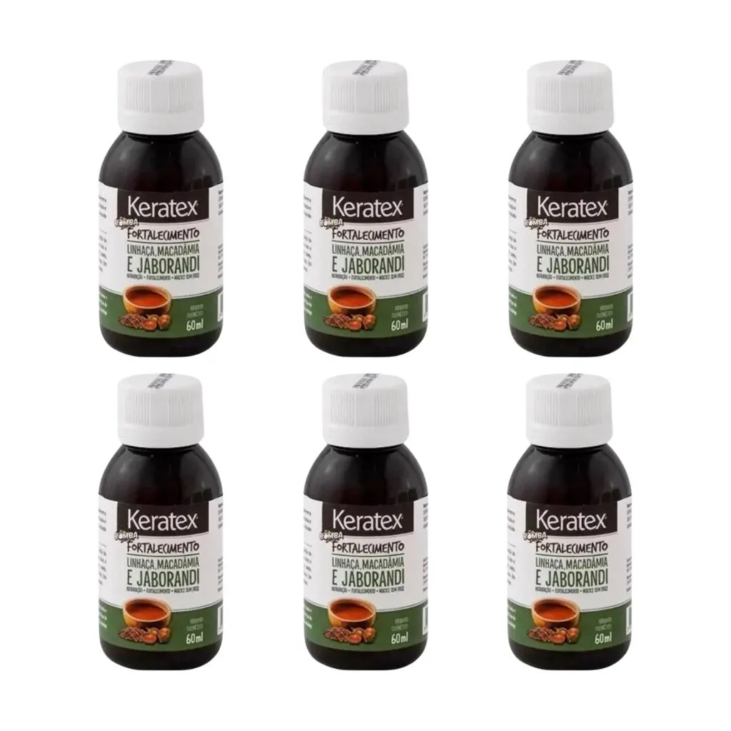 OLEO FIXED KERATEX BOMBA FORTAL MACADAMIA E JABORANDI 60ML - 6UN