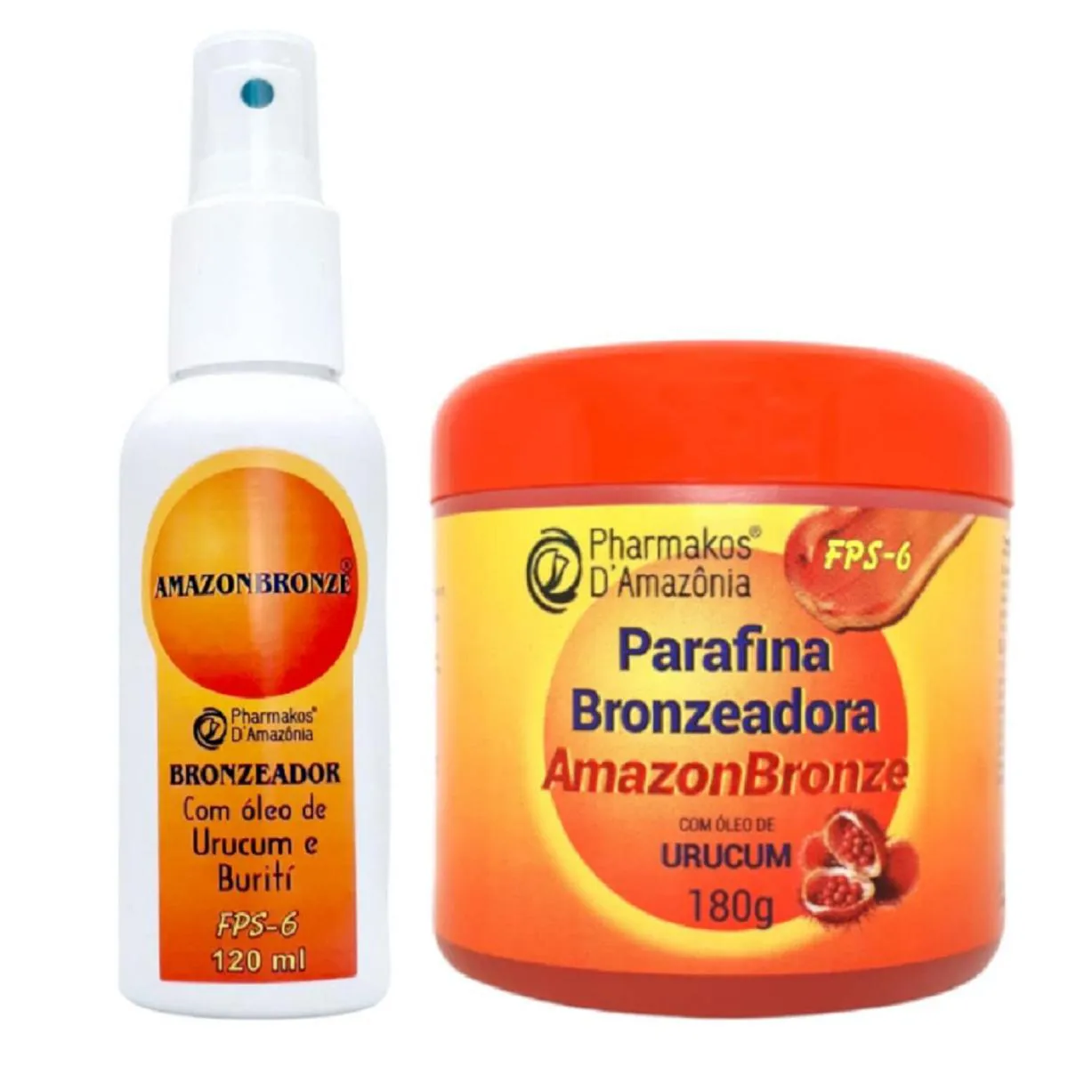 KIT PARAFINA BRONZEADORA 180G + ÓLEO BRONZEADOR 120ML - PHARMAKOS