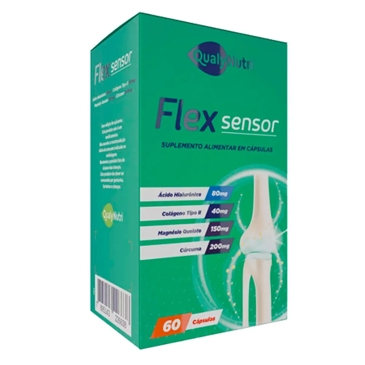 FLEX SENSOR 500MG C/ 60 CáPSULAS  QUALYNUTRI 60 Caps SEM Sabor