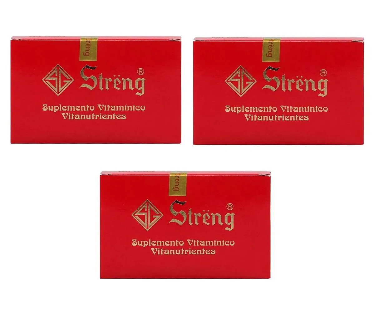 KIT 3 SUPLEMENTO VITAMíNICO STRENG 16 FRASCOS - KRONER
