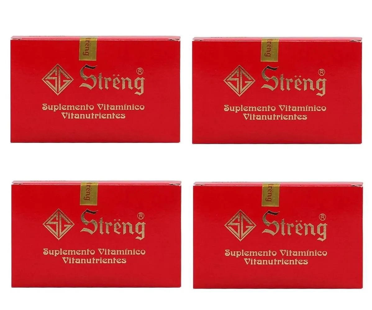 KIT 4 SUPLEMENTO VITAMíNICO STRENG 16 FRASCOS - KRONER
