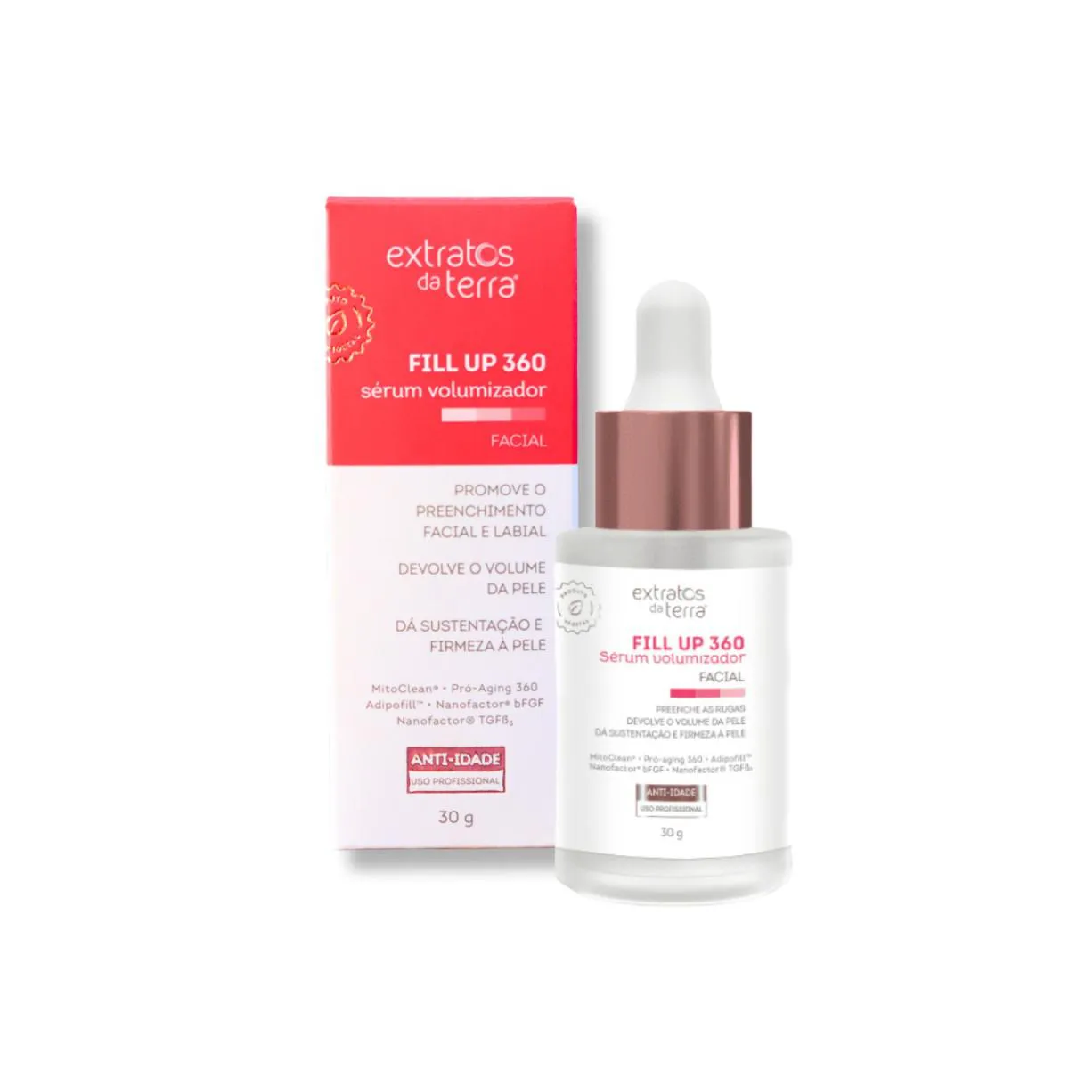 EXTRATOS DA TERRA FILL UP 360  SéRUM VOLUMIZADOR FACIAL  30G