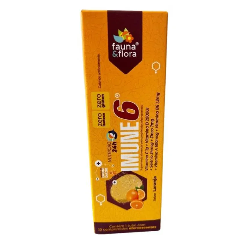 IMUNE 6 - VIT C + D3 + SêLENIO + ZINCO + VIT A + B6 *CARTUCHO INDIVIDUAL*