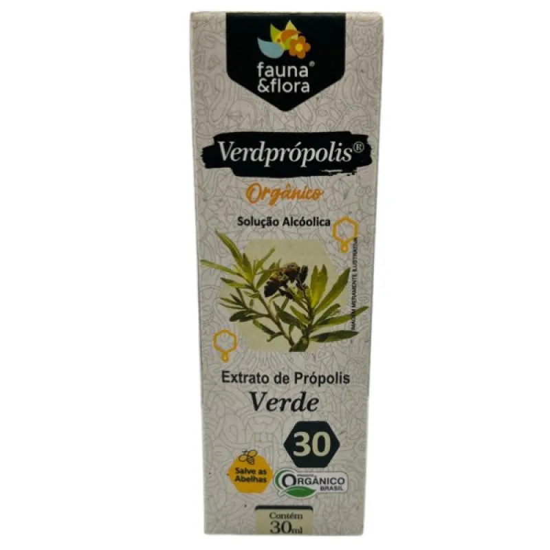 VERDPRóPOLIS ORGâNICO SOLUçãO ALCOOLICA 30% - 30ML