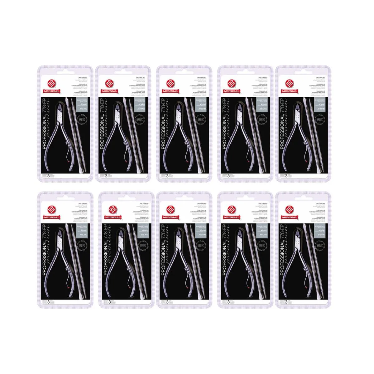 KIT 10 ALICATE 10 ESPáTULA 10 PALITO 778PROFISSIONAL MUNDIAL