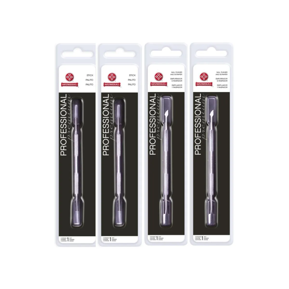 KIT 2 PALITO LIMPADOR 2 ESPáTULA EMPURRADORA INOX MUNDIAL