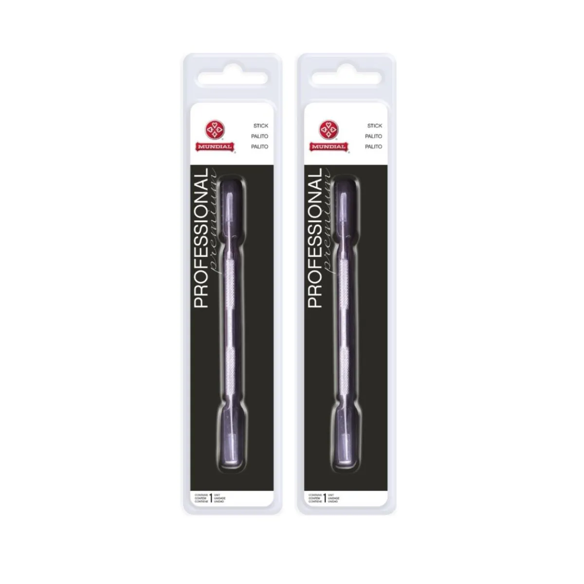 KIT 2 PALITO LIMPADOR UNHAS INSTRUMENTO 375M INOX MUNDIAL