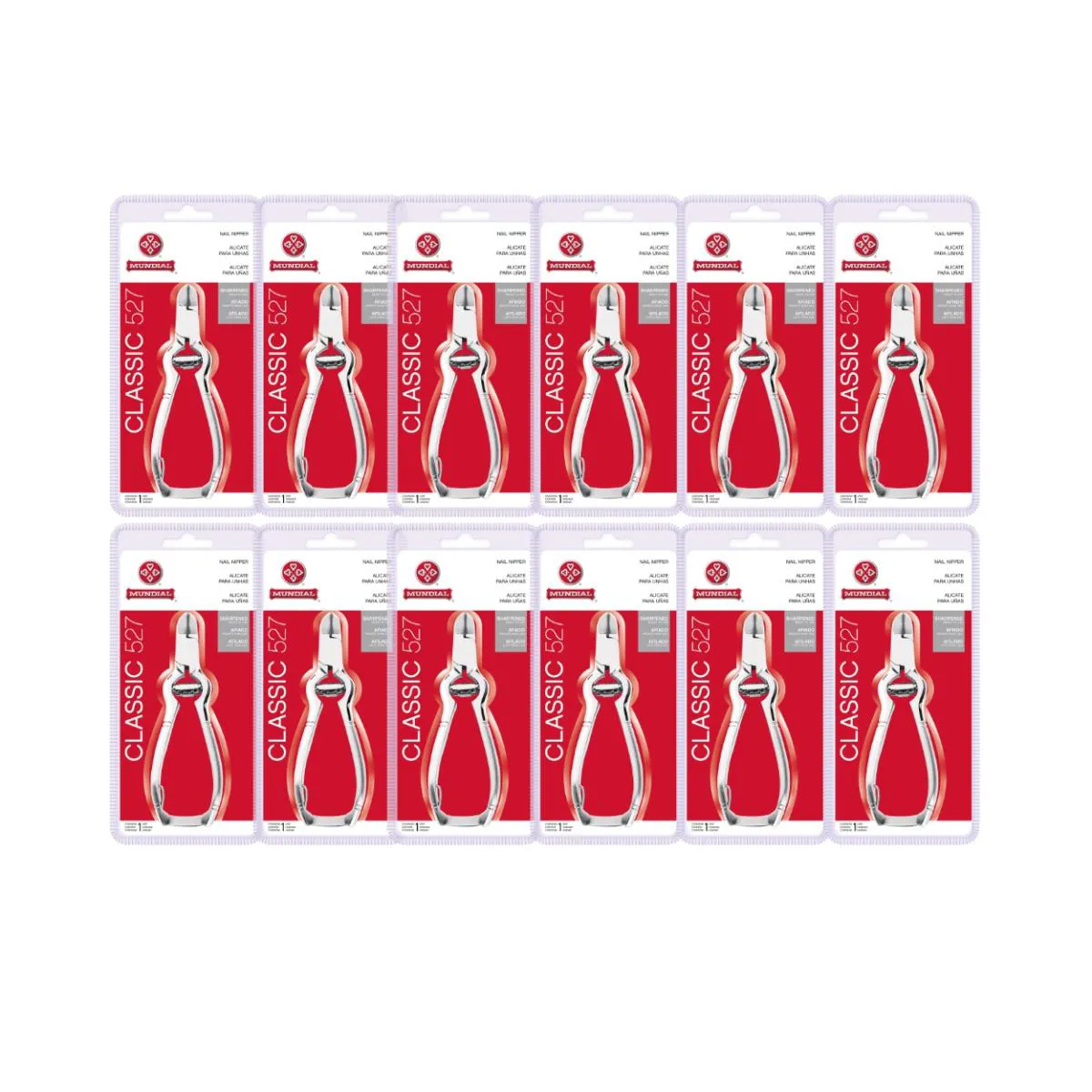 KIT 12 ALICATE CORTE UNHAS PéS BC-527 PROFISSIONAL MUNDIAL