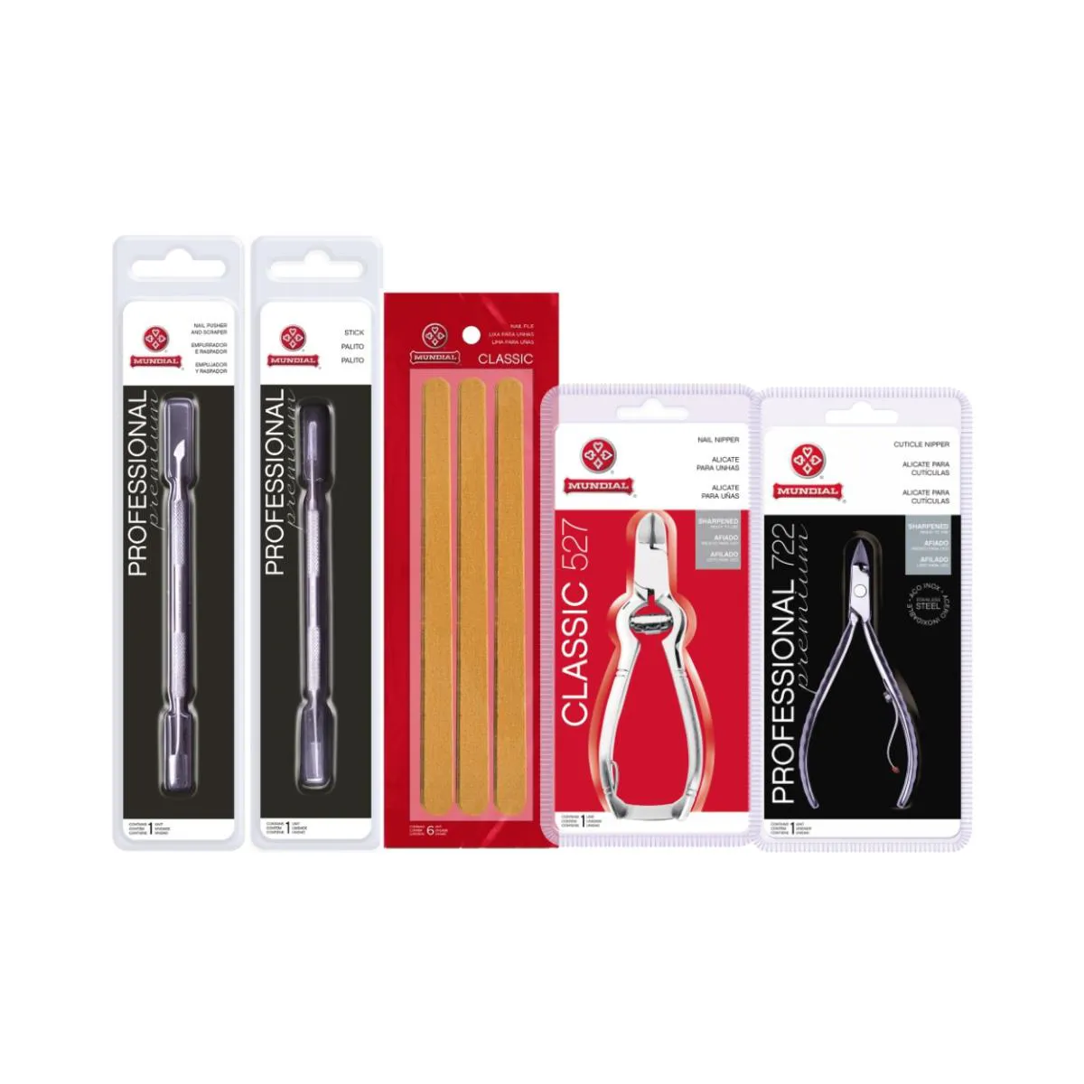 KIT ALICATES 527 E 722 PALITO ESPáTULA 6 LIXAS UNHA MUNDIAL