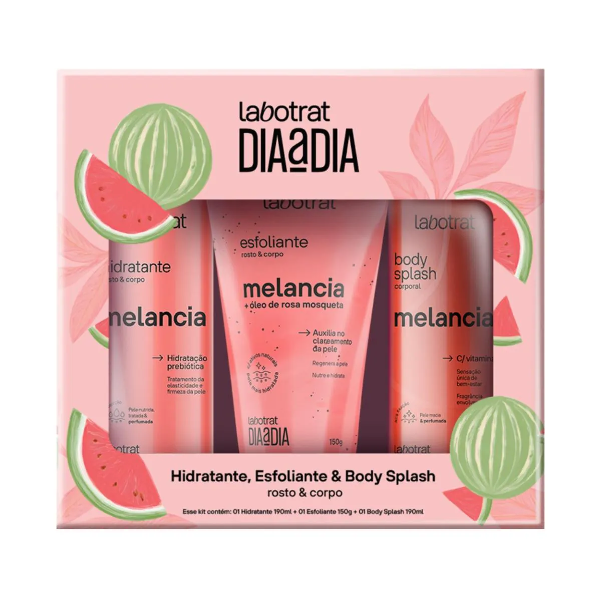 KIT HIDRATANTE ESFOLIANTE BODY SPLASH MELANCIA LABOTRAT