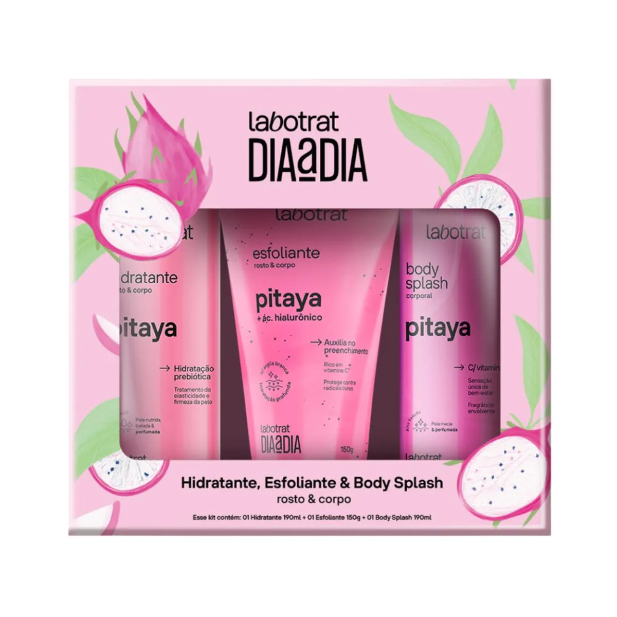 KIT HIDRATANTE ESFOLIANTE BODY SPLASH NUTRE PITAYA LABOTRAT